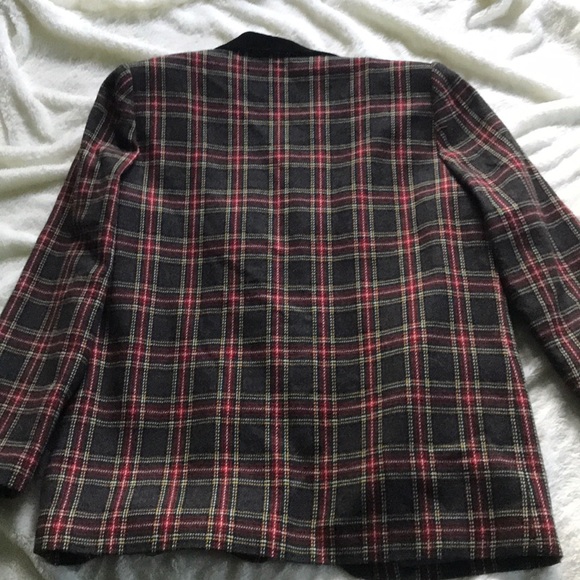 Sag Harbor Red Plaid Oversized Blazer - Picture 7 of 10
